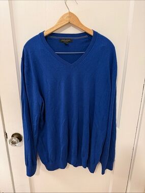 Banana Republic Men V-Neck Sweater - Cobalt Blue